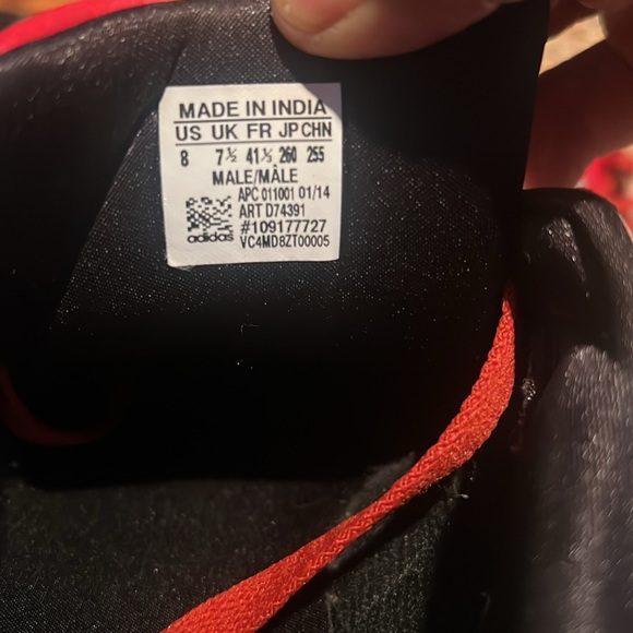 ADIDAS SUPERSTAR II MEN'S SIZES 8 NEW / RED LEATHER GOLD EMBLEM D74391 - Picture 7 of 12